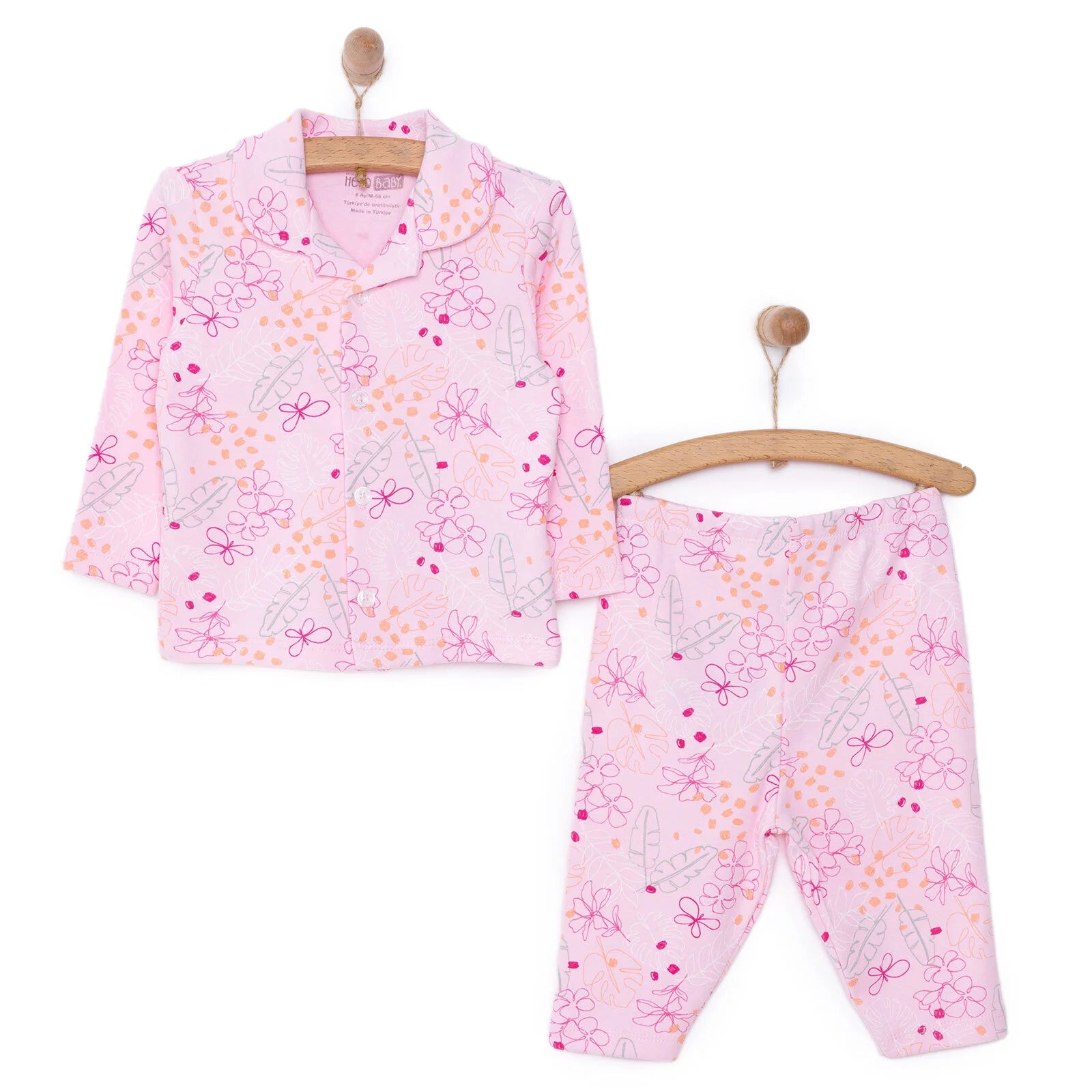 HelloBaby Girl Long Sleeve Pyjamas Set - Dark Pink - ebebek - Black Friday