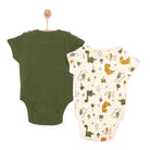 HelloBaby Boy Short Sleeve Bodysuit 2 pcs - Khaki - ebebek - Black Friday