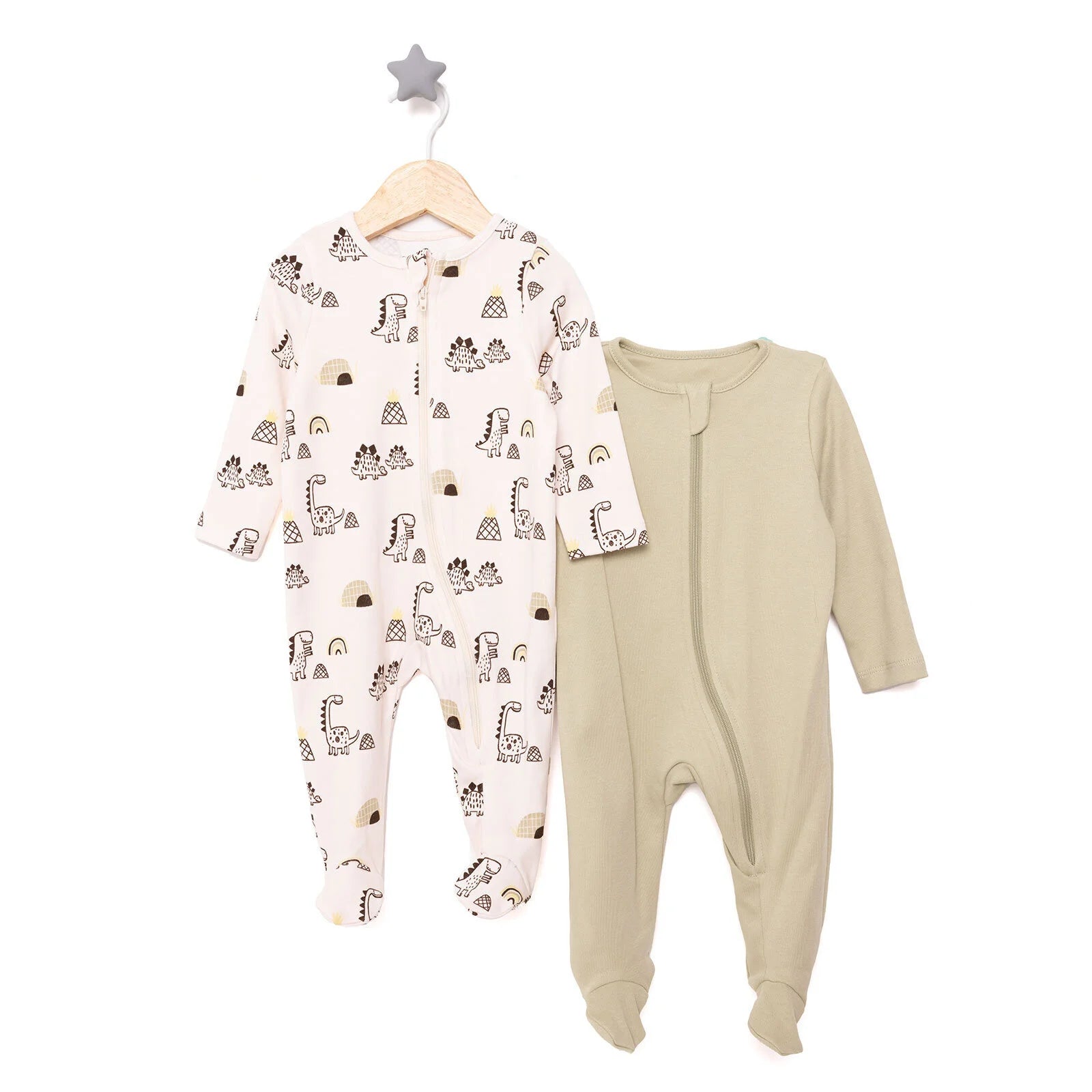 HelloBaby Newborn Boy Footed Jumpsuit - Green - ebebek - Black Friday