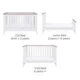 Tutti Bambini Verona 2 pcs Room Set - White/Oak White/Oak - ebebek