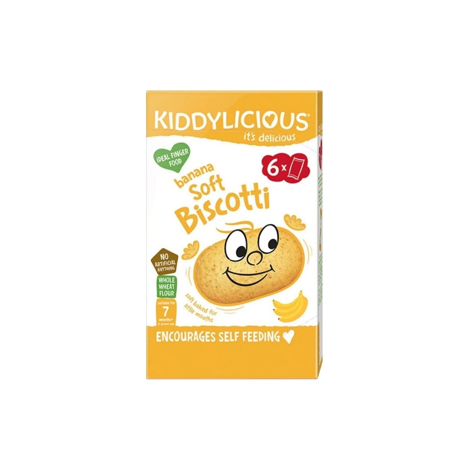 Kiddylicious Banana Soft Biscotti 7+ months 120g (6x20g) - ebebek - Black Friday