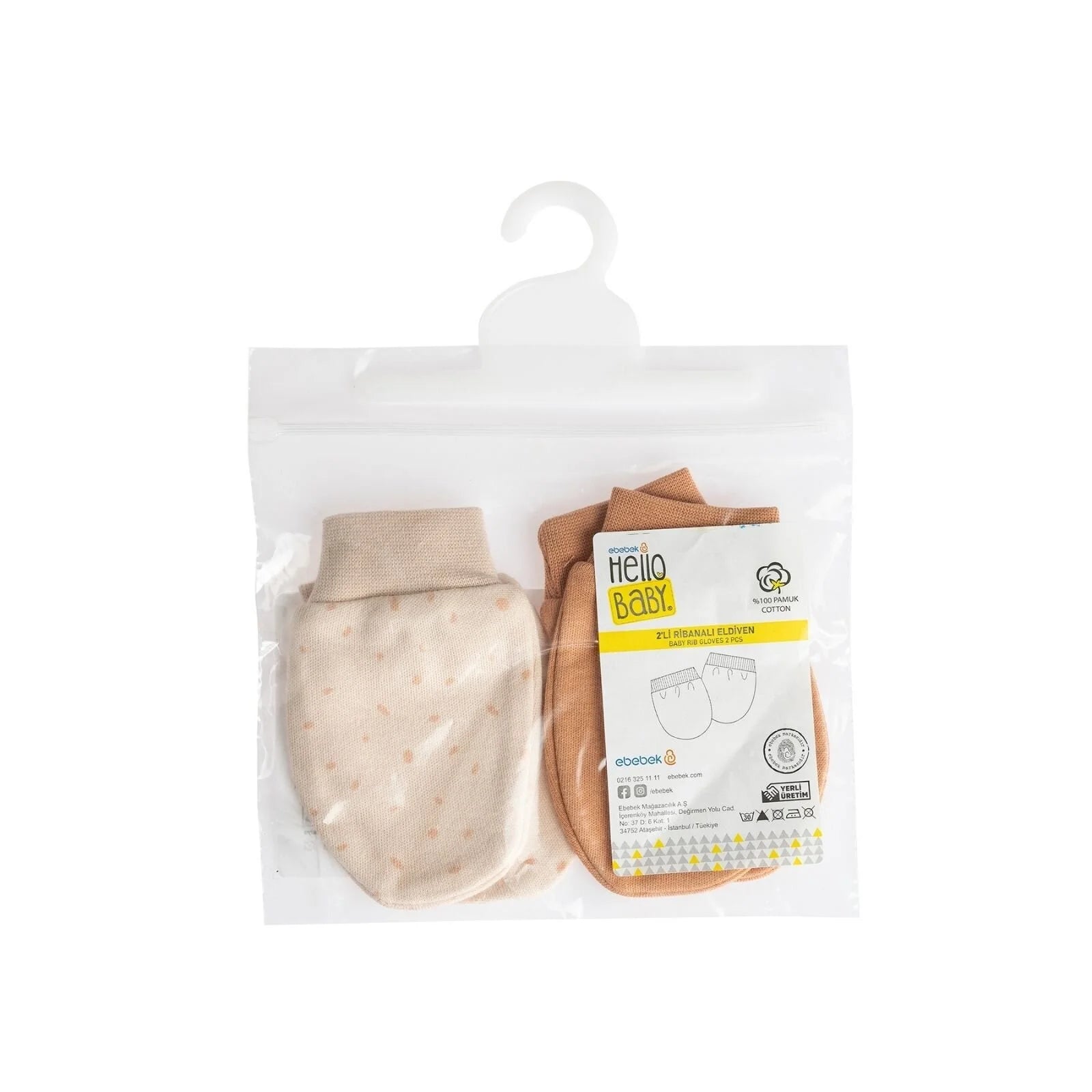 HelloBaby Yenidoğan Eldiven - Salmon - ebebek - Black Friday