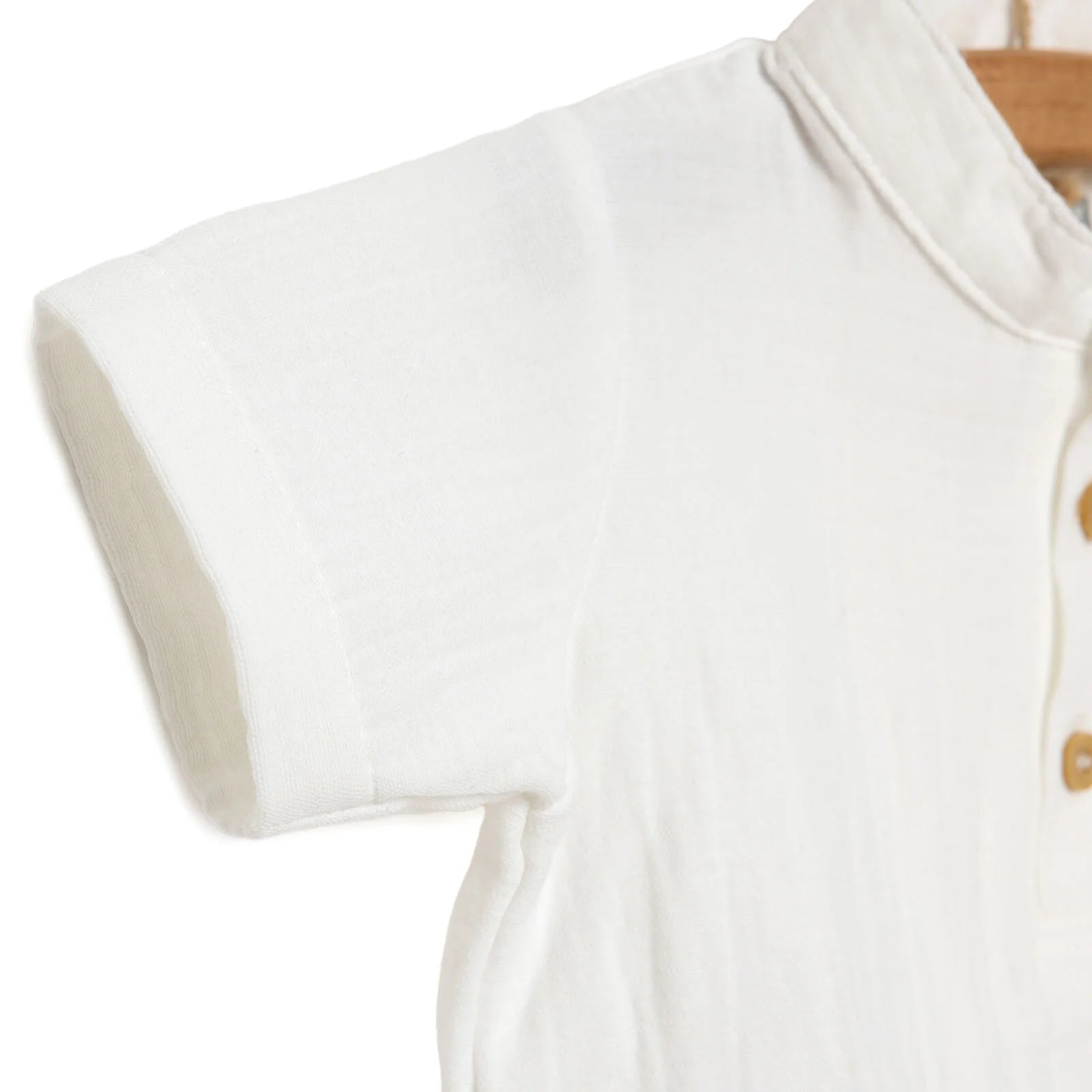 HelloBaby Baby Boy Short Sleeve Shirt Body - White - ebebek - Black Friday