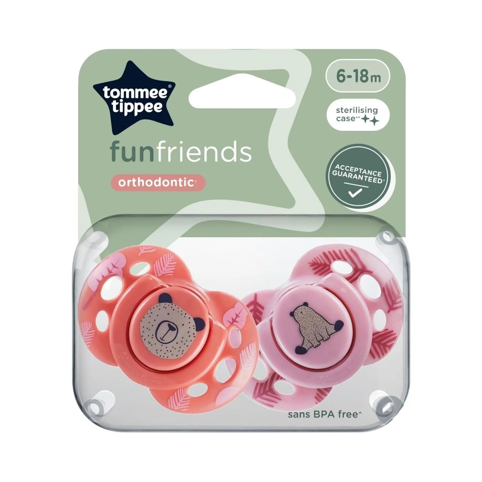 Tommee Tippee Fun Style Soother 6 - 18 months Pack of 2 Assorted - ebebek - Black Friday