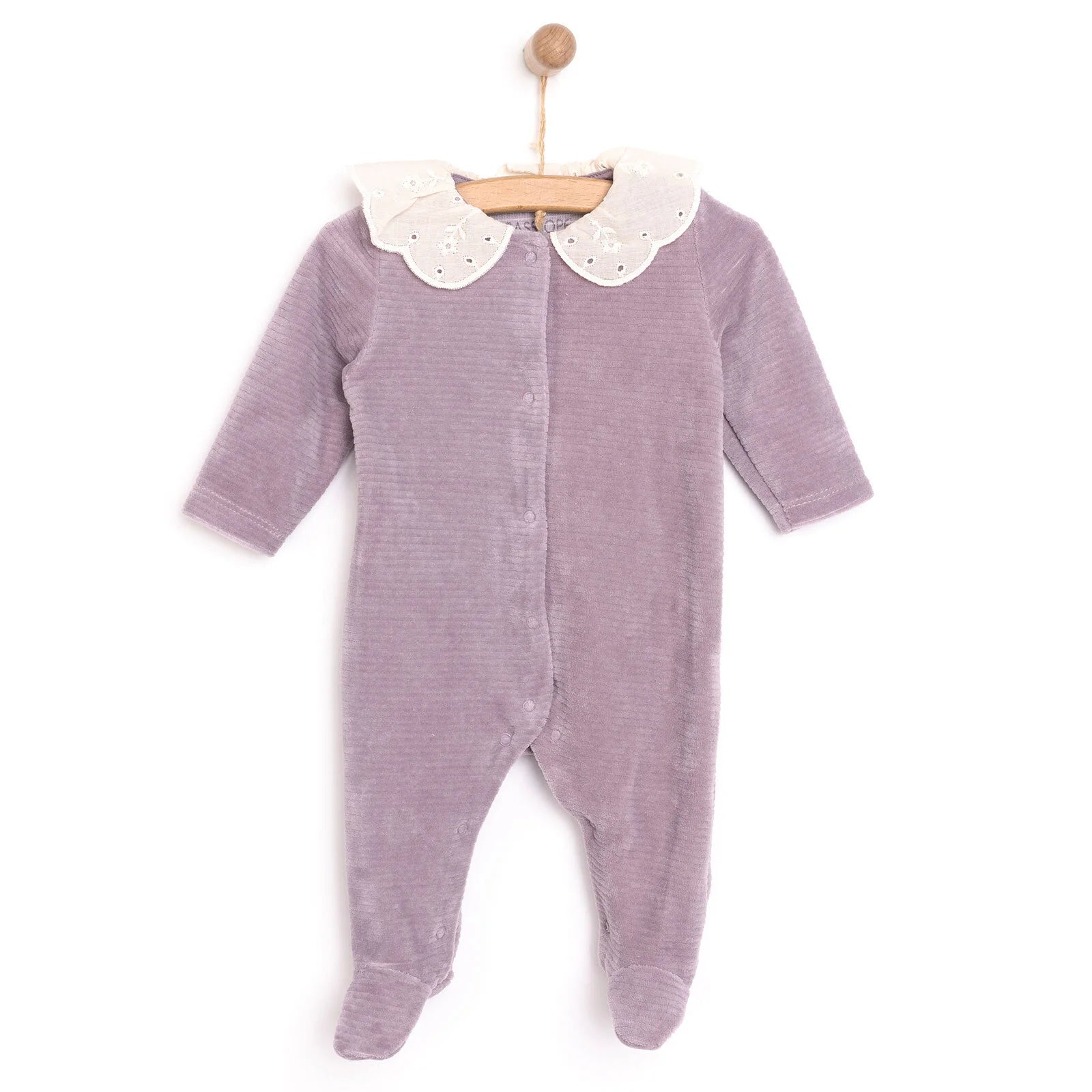 Cassiope Newborn Perfect Velvet Footed Jumpsuit - Purple - ebebek - Black Friday