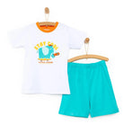 HelloBaby Baby Boy Short Sleeve Pyjamas - White - ebebek - Black Friday