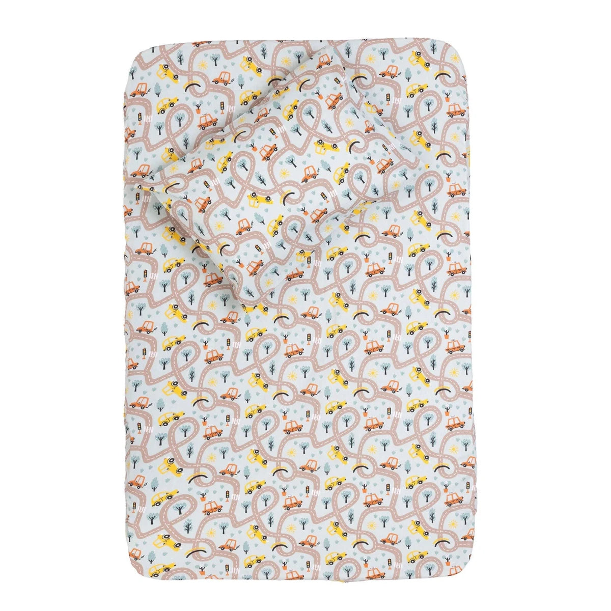 Baby Boy Sheet Set Vehicle Print - Green Green - ebebek