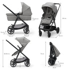 Kinderkraft Newly Mink Pro 4 - in - 1 Travel System - Moonlight Grey - ebebek - Black Friday