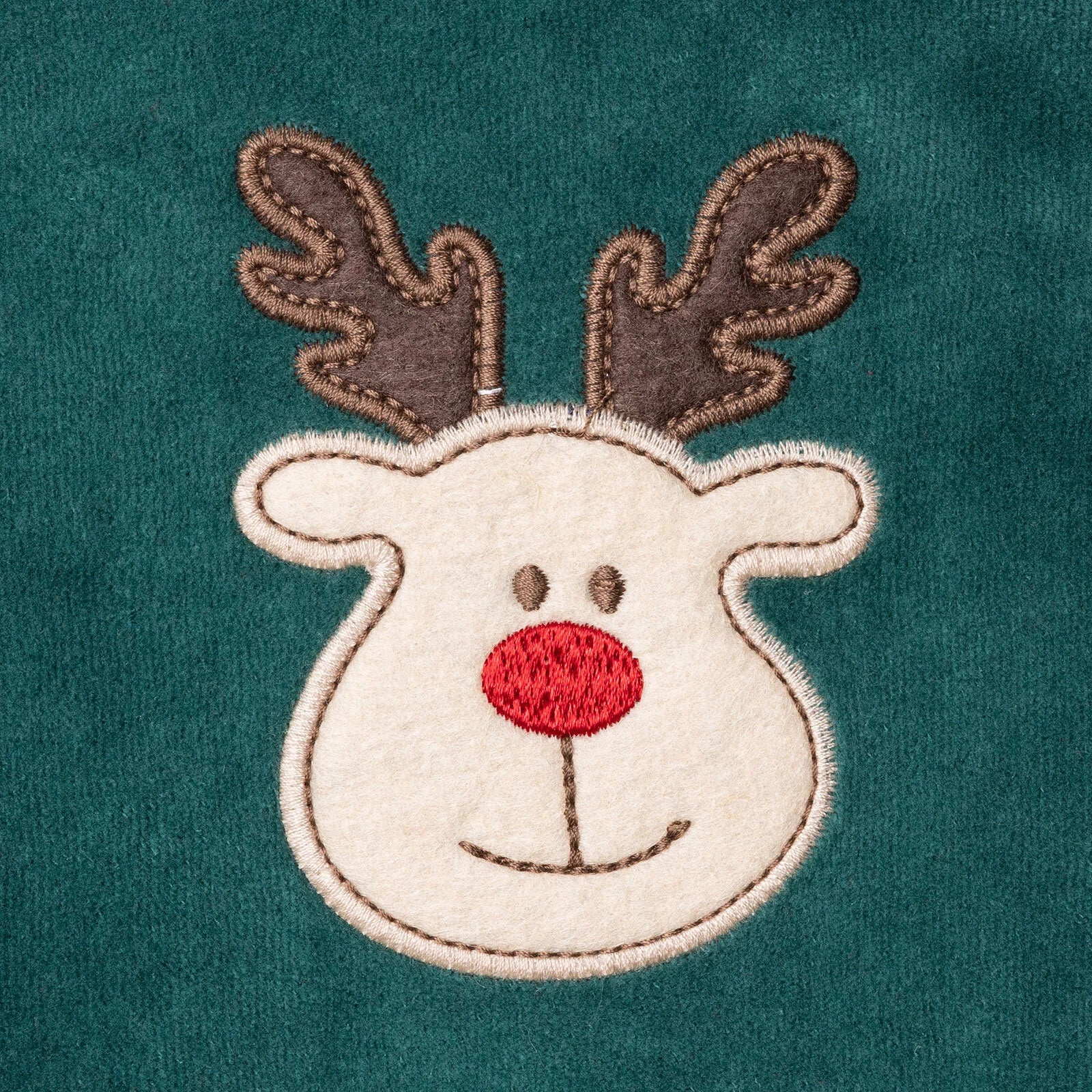 HelloBaby My First Christmas Newborn Unisex Velvet Footed Jumpsuit - Green - ebebek - Black Friday