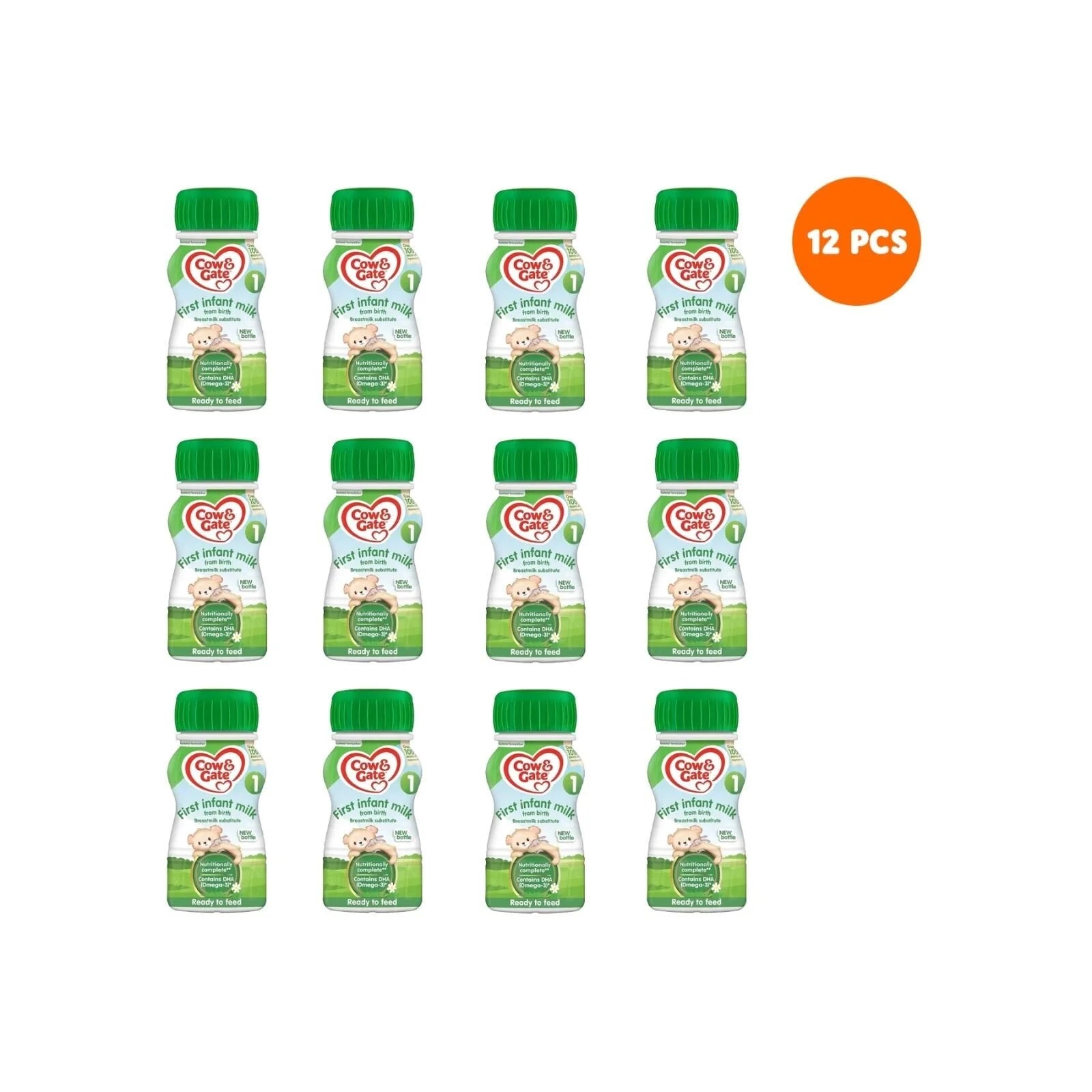 Cow & Gate 1 First Infant Ready to Feed Liquid Milk from Birth 200ml Pack of 12 - ebebek - Black Friday