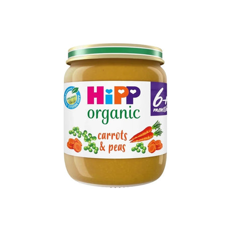 HiPP Organic Carrots & Peas Jar 6+ months 125g - ebebek