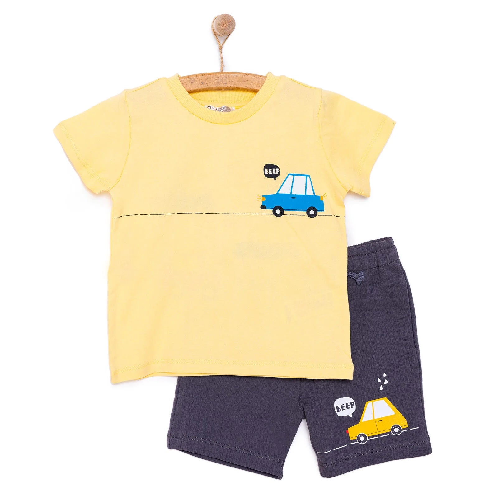 HelloBaby Cars&Roads Car Printed Boy Tshirt - Light Yellow - ebebek - Black Friday