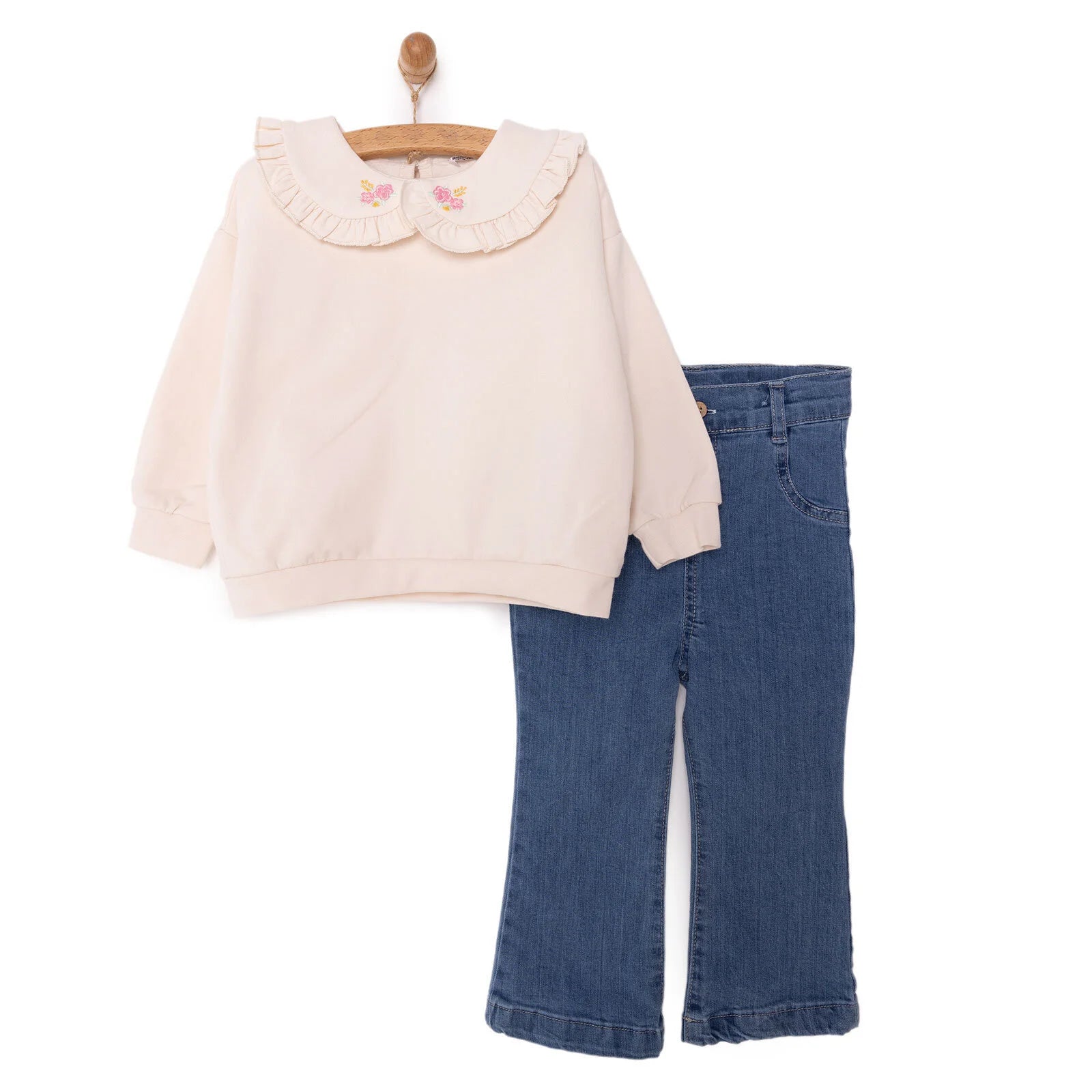 HelloBaby Happy Animals Girl Sweatshirt - Pants - Ecru - ebebek - Black Friday