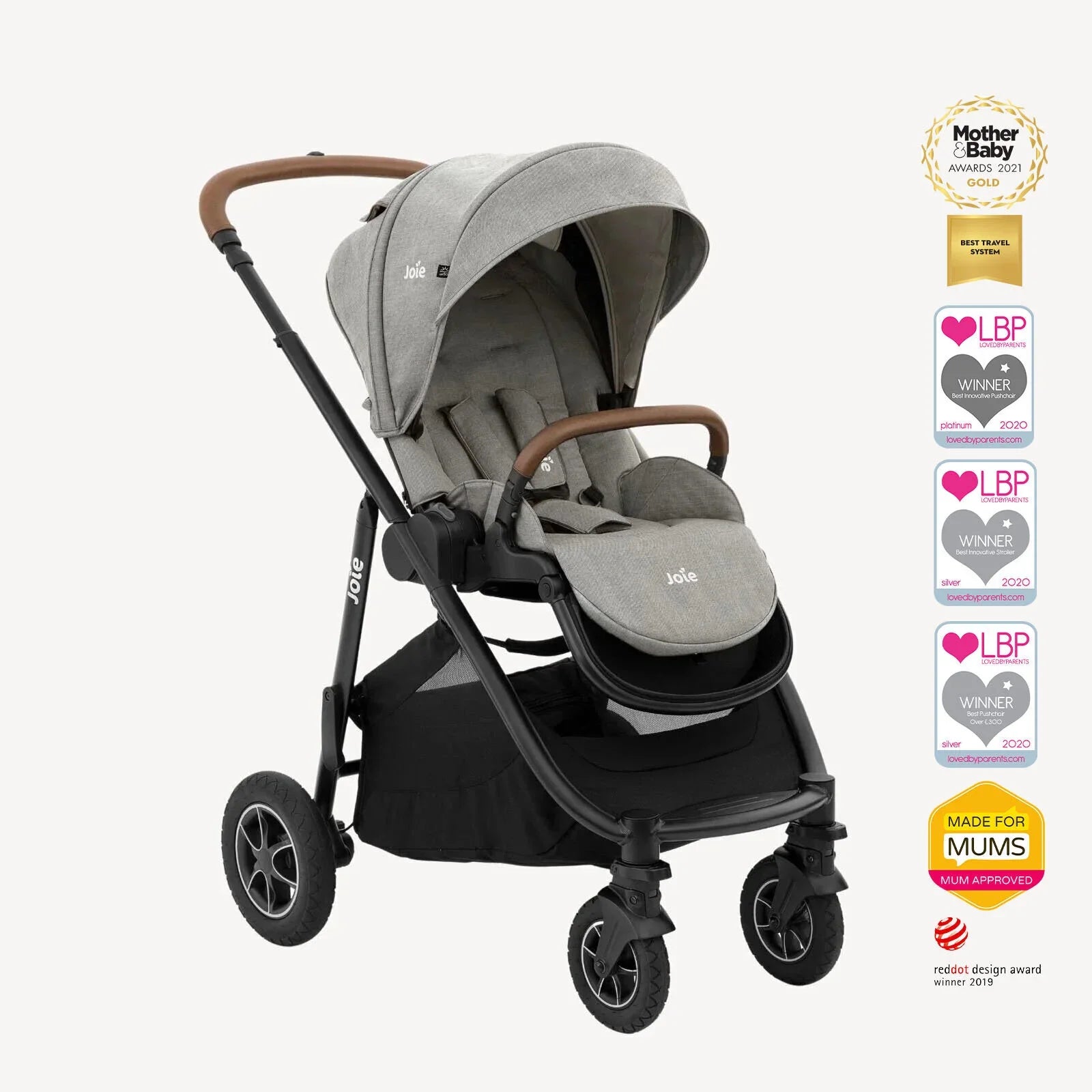 Joie Versatrax Pushchair with I - Level Pro Car Seat & Base & Calmi Carrycot Travel System - Pebble - ebebek - Black Friday