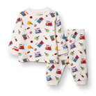 HelloBaby Christmas Baby Boy Long Sleeve Pyjamas Set - Ecru - ebebek - Black Friday