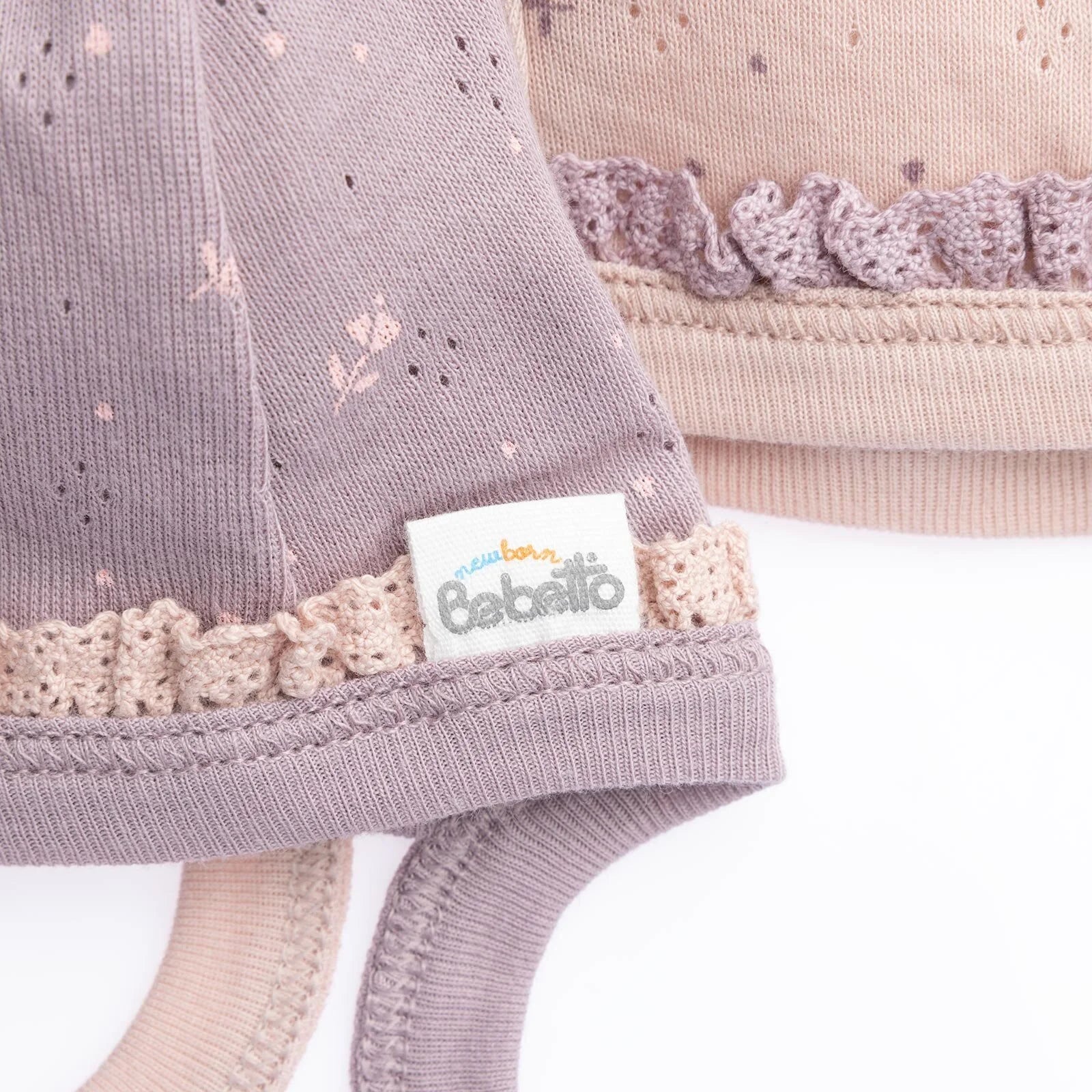 Bebetto Newborn Baby Girl Nature Hat 2 Pcs - Powder - ebebek - Black Friday