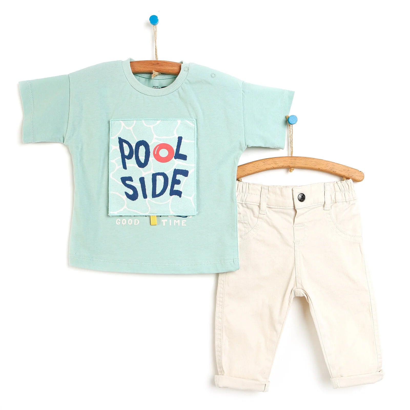 HelloBaby Baby Boy T-shirt - Leggings - Ecru - ebebek - Black Friday