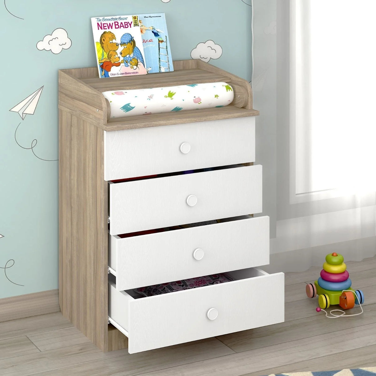 Shefa Kids 600 Changing Dressers - Elm/White - ebebek - Black Friday