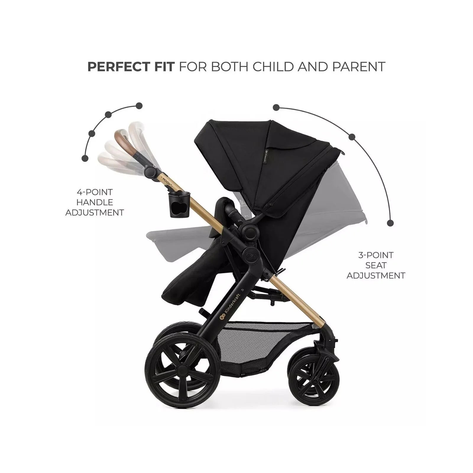 Kinderkraft Moov 2 3 - in - 1 Travel System - Black - ebebek - Black Friday