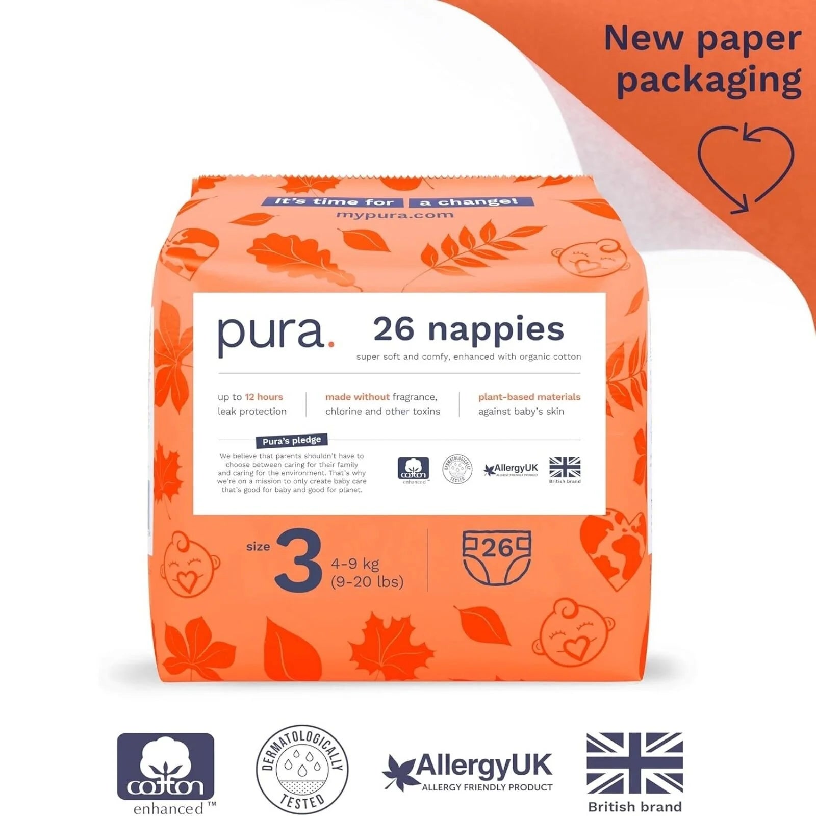 Pura Eco Nappy Size 3 - 26 nappies - ebebek - Black Friday