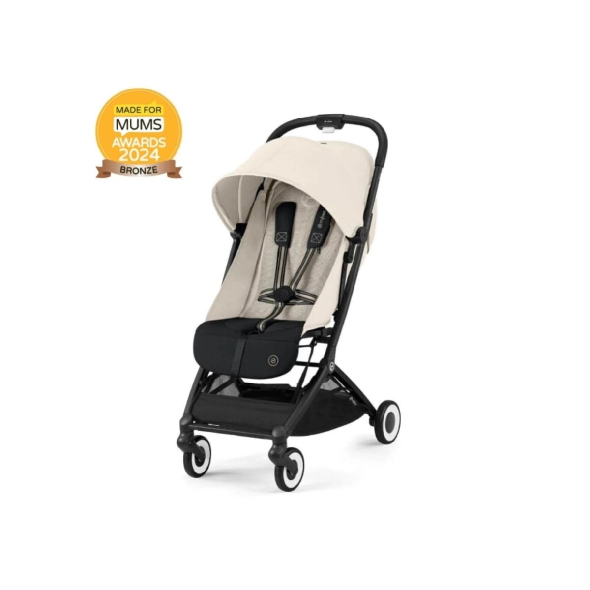 Cybex Orfeo Compact Pushchair with Cloud G Car Seat & Base Travel System Bundle - Canvas White - ebebek - Christmas