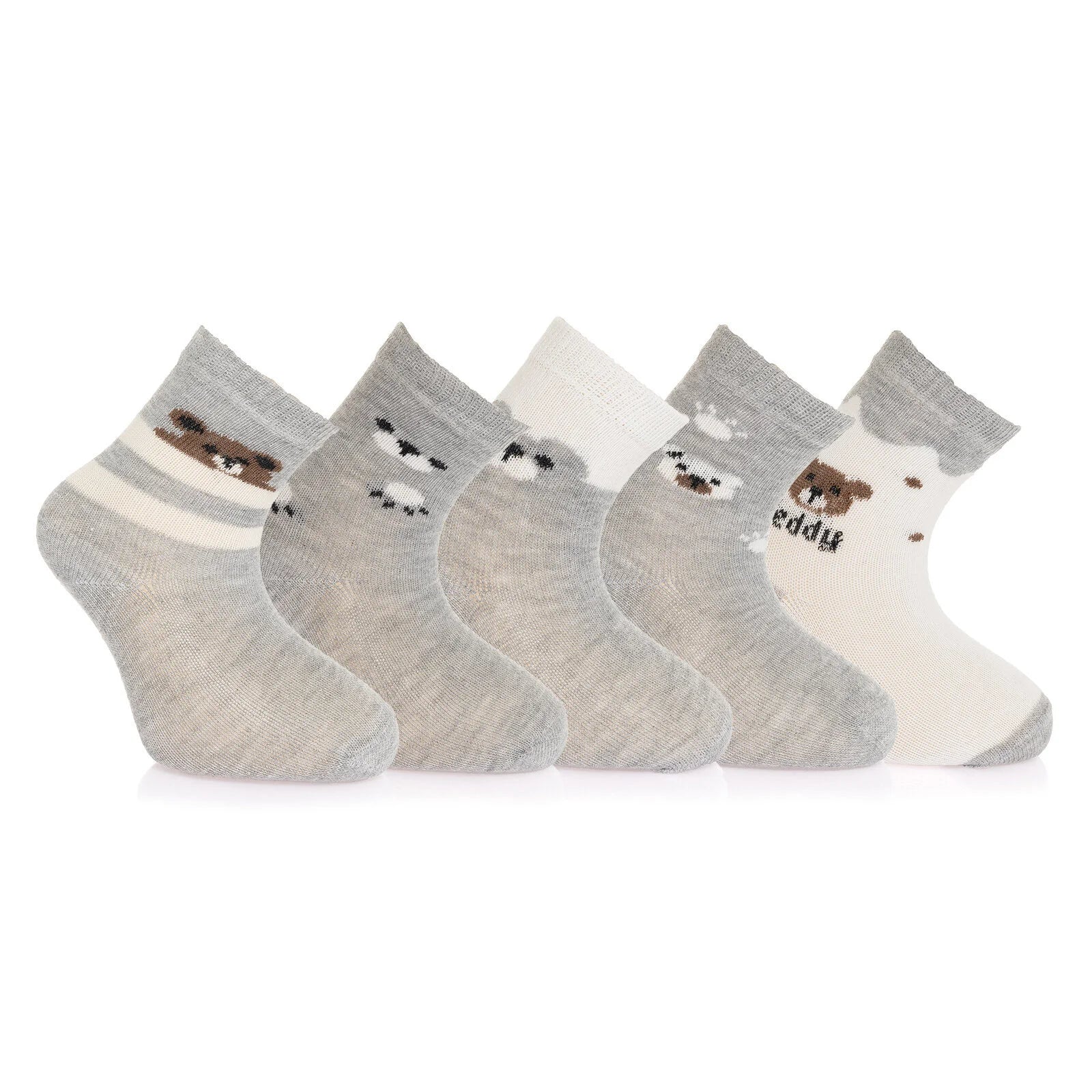 HelloBaby Baby Girl Socks 5 Pcs - Grey - ebebek - Black Friday