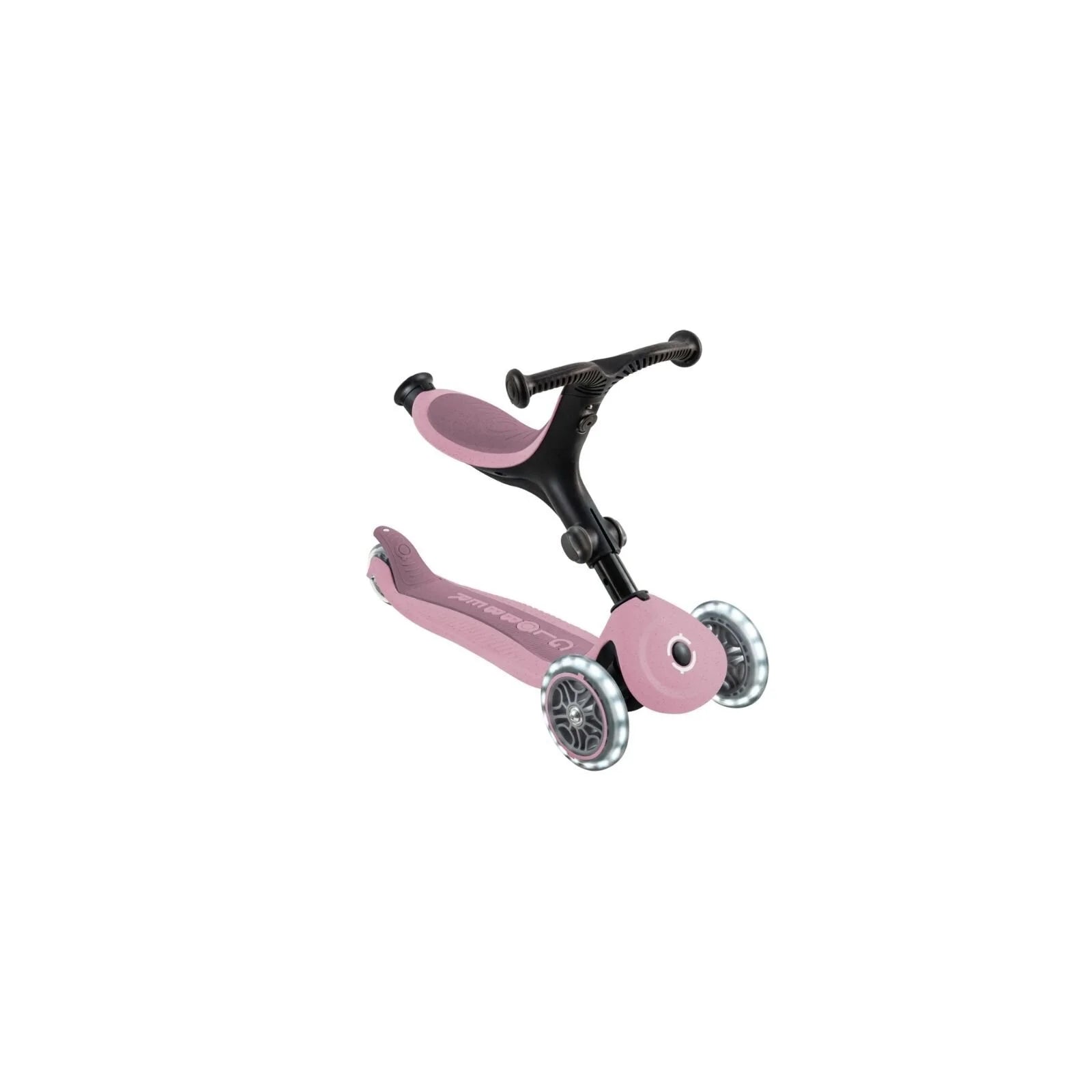 Globber Go Up Active Lights Eco Scooter - Berry - Globber - ebebek