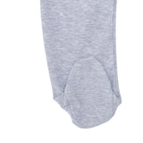 Baby Boy Footed Sleepsuit Zip Fastening Crew Neck - Grey Grey - ebebek