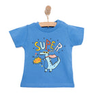 HelloBaby Basic Boy Super Dinosaur Printed Tshirt - Blue - ebebek - Black Friday