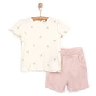 Bebetto Pink Pear Girl Tshirt - Short - Ecru - ebebek - Black Friday