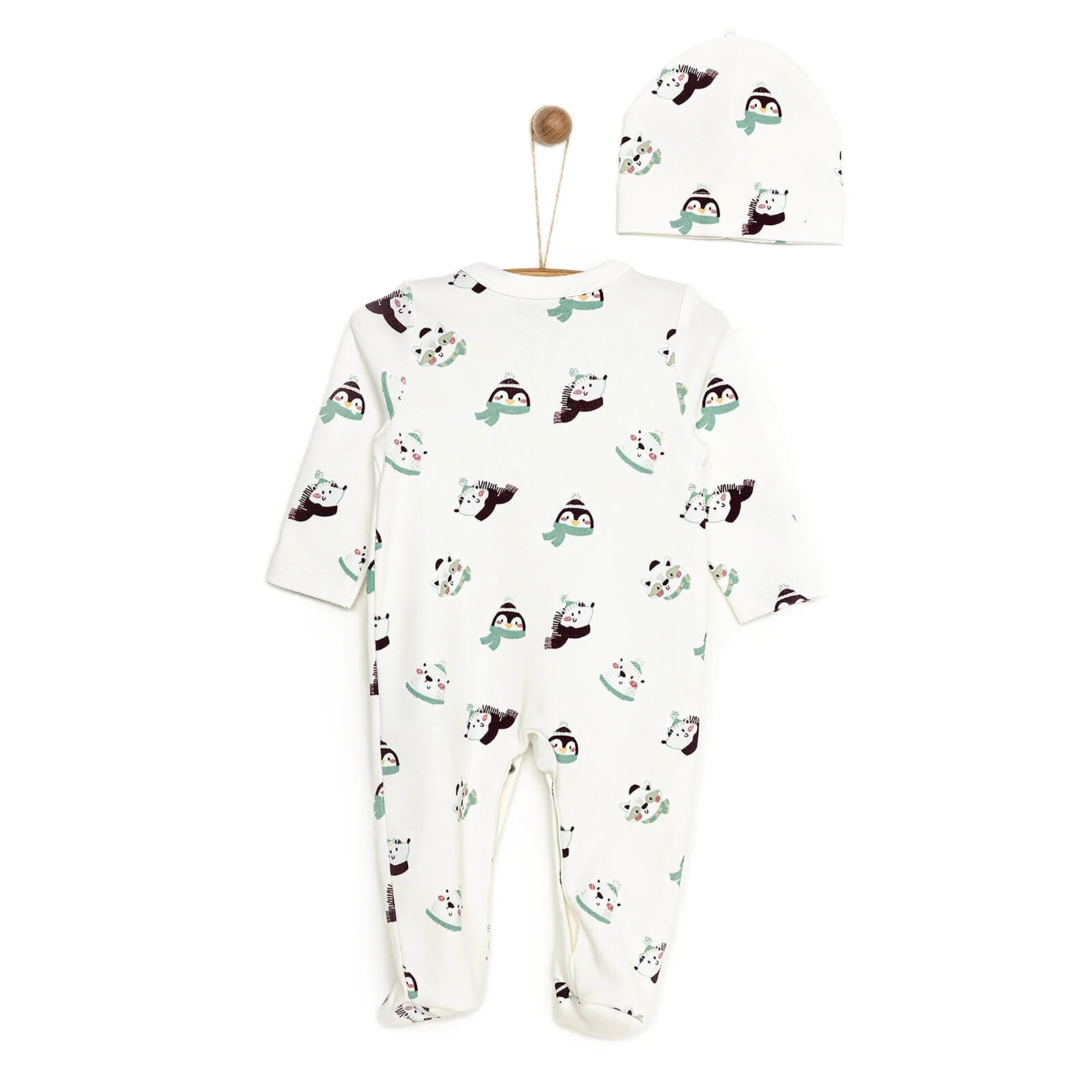 HelloBaby Footed Jumpsuit with Hat - Multicolour - ebebek - Black Friday