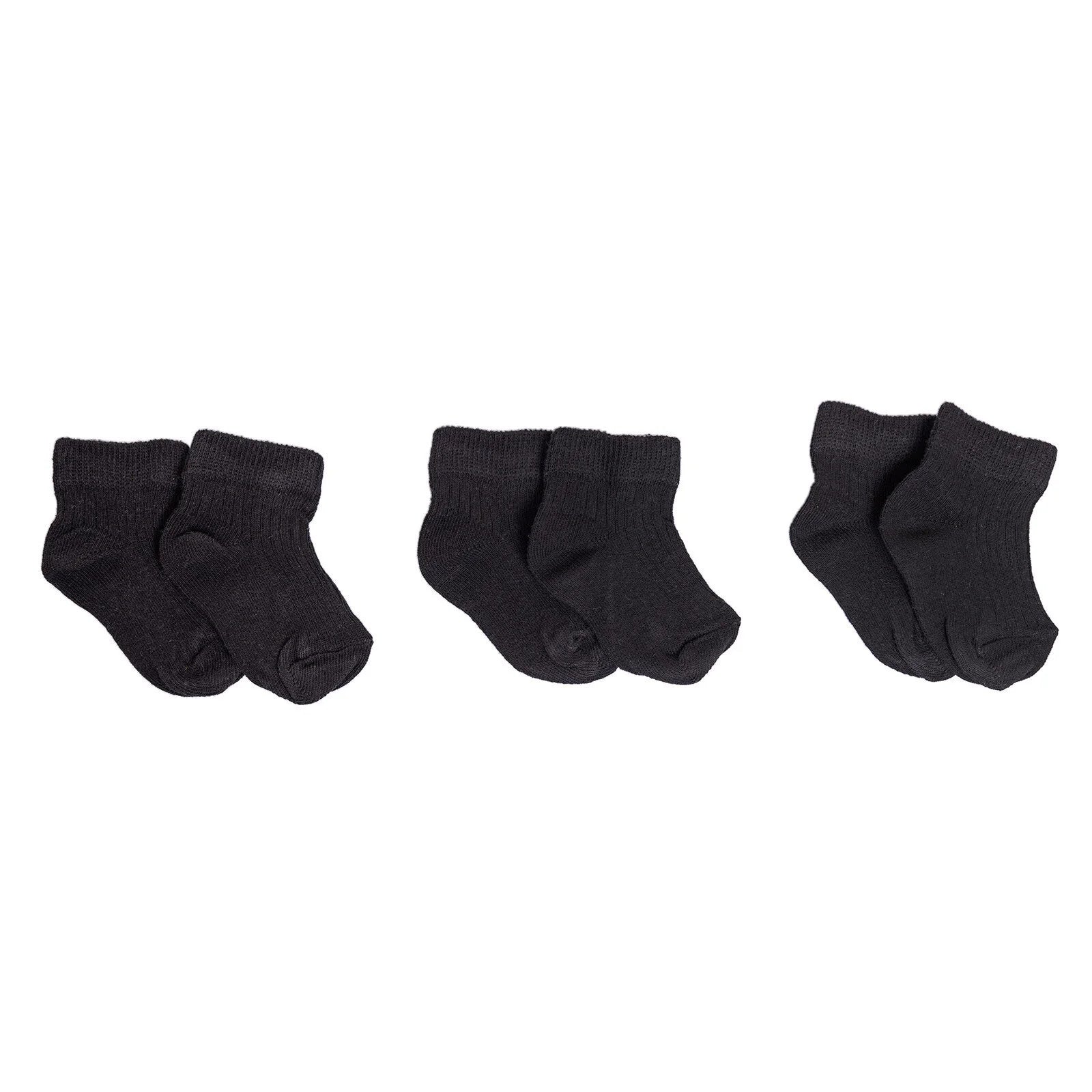 HelloBaby Unisex Pack of 3 Socks - Black - ebebek - Black Friday