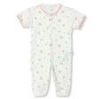 Bebetto Girls Footless Sleepsuit Floral Print Snap Fastening Bloom Frill Neck Full Length Short Slee - Pink Pink - ebebek