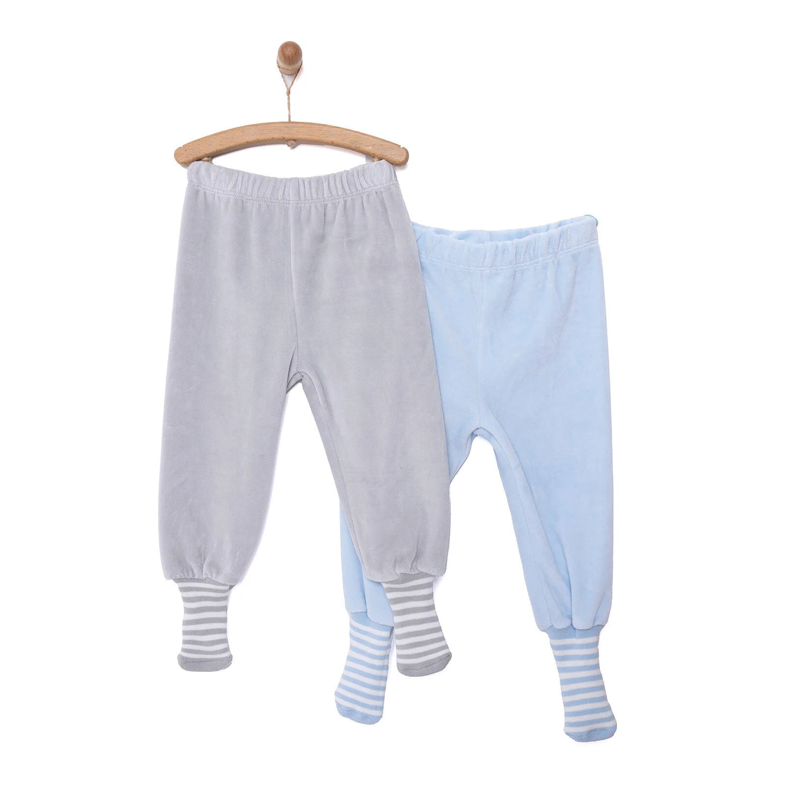 HelloBaby Baby Boy 2 Pcs Footed Bottom - Blue - ebebek - Black Friday