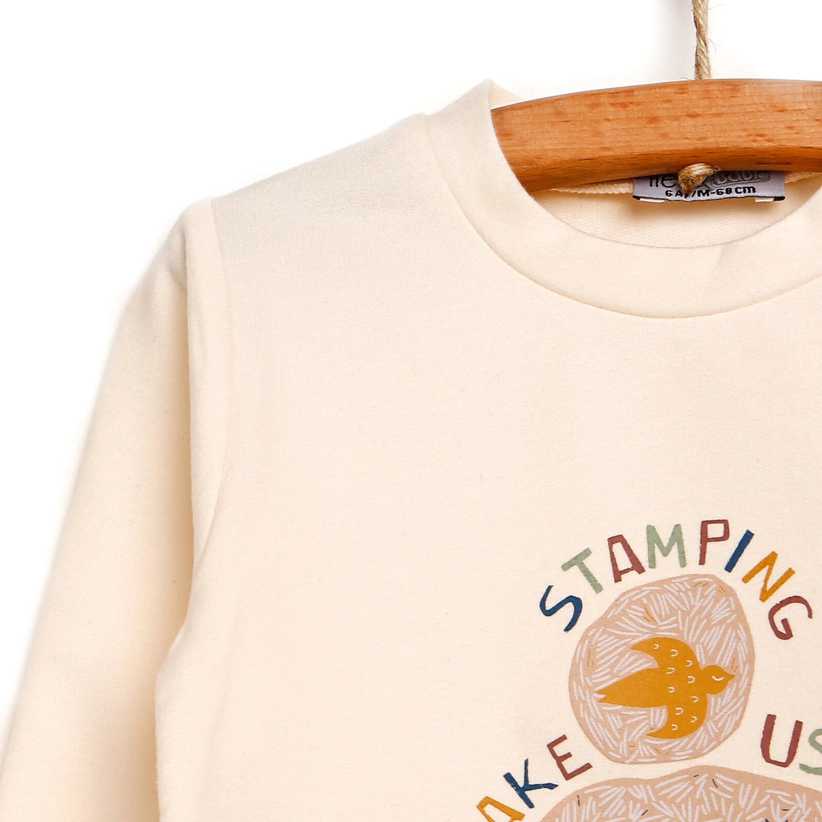 HelloBaby Basic Printed Baby Tracksuit - Ecru - ebebek - Black Friday