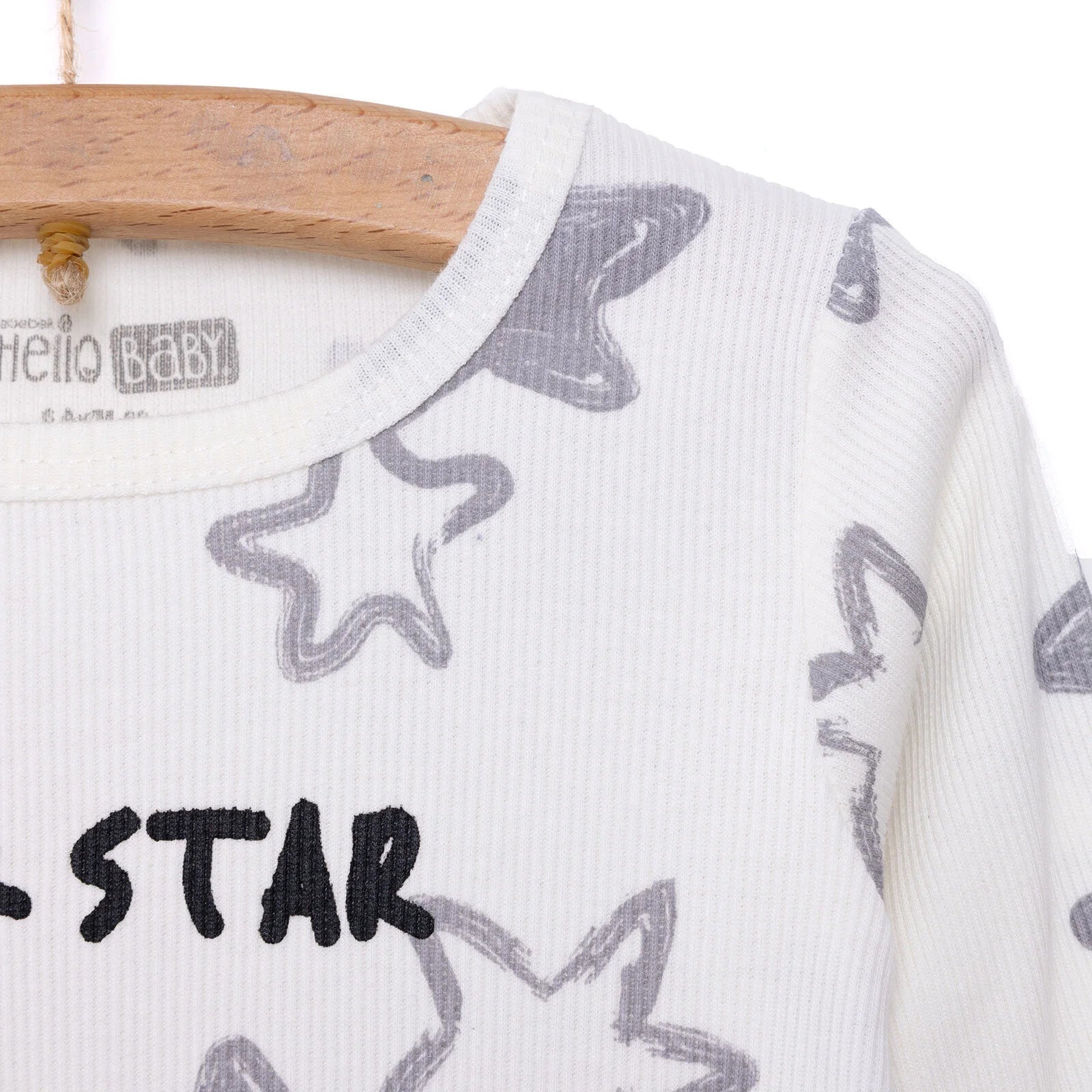 HelloBaby Boy Long Sleeve Pyjamas Set - Ecru - ebebek - Black Friday