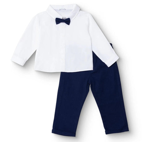 HelloBaby Boys Shirt - Trouser with Buttons Shirt Collar Long Leg Long Sleeve - White White - ebebek