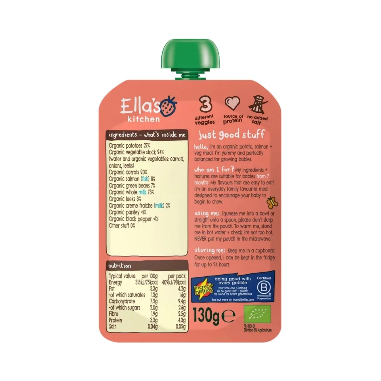 Ella's Kitchen Organic Fish Pie Baby Food Pouch 7+ months 130g - ebebek - Black Friday