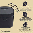 Vital Baby Advanced Pro UV Steriliser & Dryer (3rd Gen) - Onyx Black - ebebek - Christmas