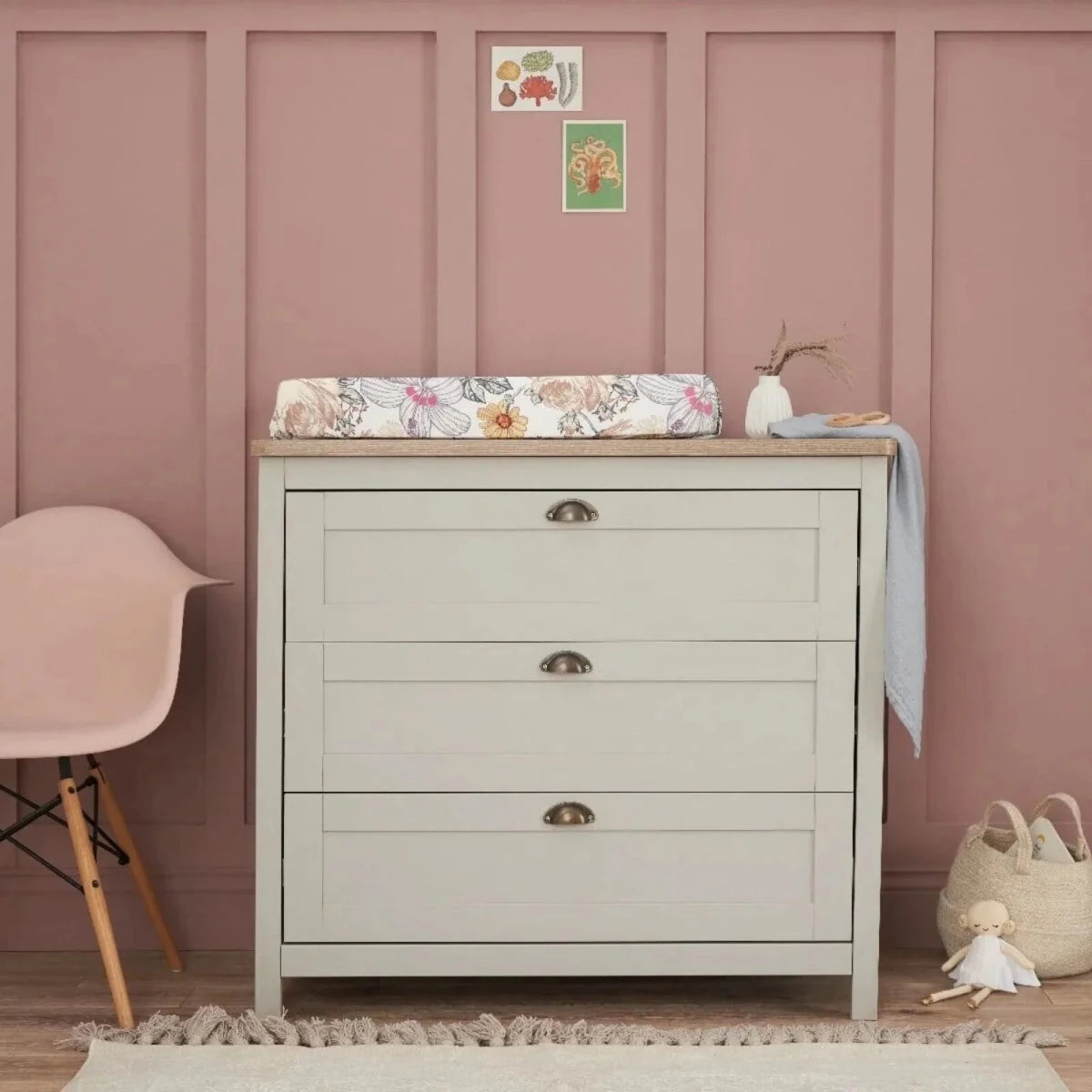 Tutti Bambini Verona Chest Changer - Dove Grey/Oak Dove Grey/Oak - ebebek