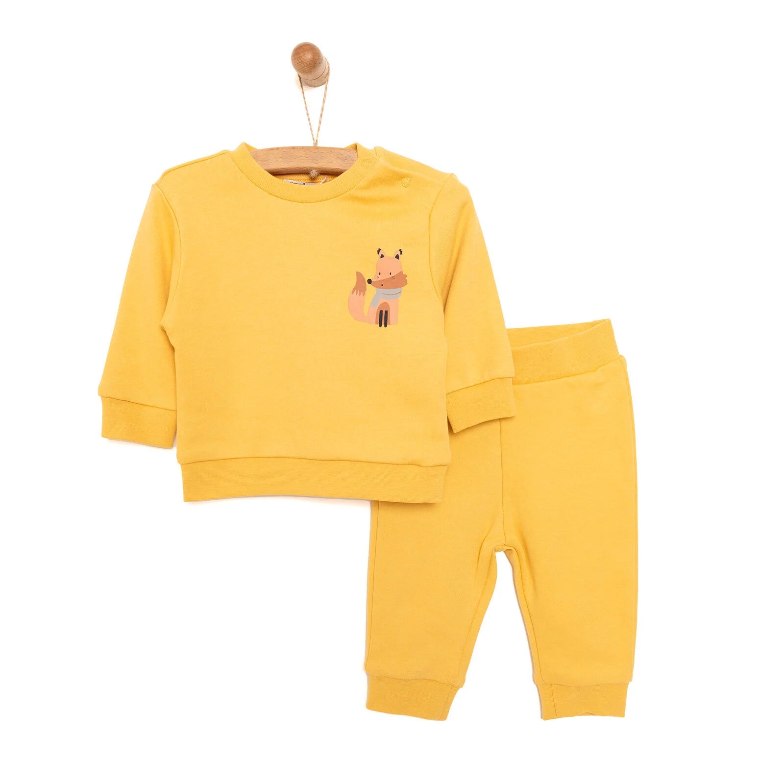 HelloBaby Basic Boy Fox Printed Jogging - Mustard - ebebek - Black Friday