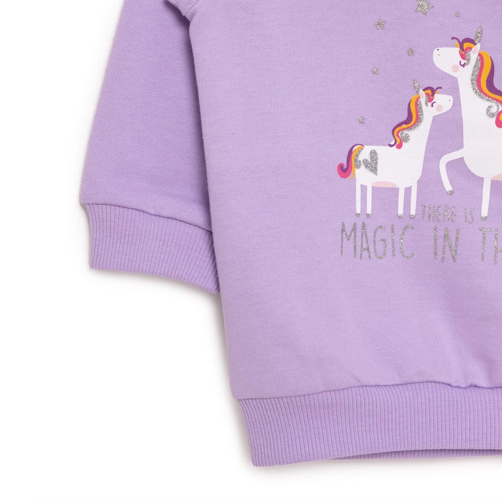 HelloBaby Baby Girl Unicorn Printed Sweatshirt - Purple - ebebek - Black Friday