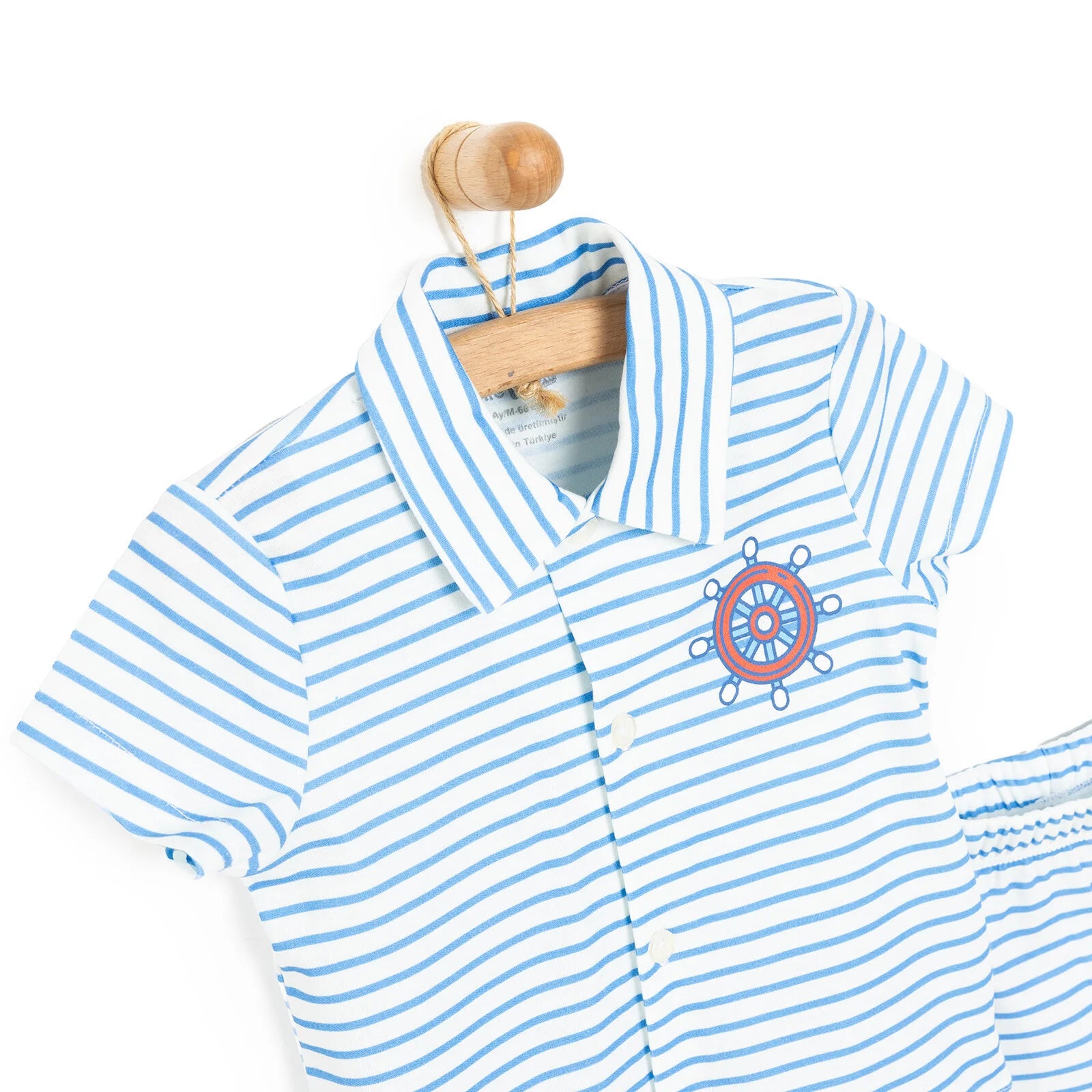 HelloBaby Baby Boy Short Sleeve Pyjamas Set - White - ebebek - Black Friday