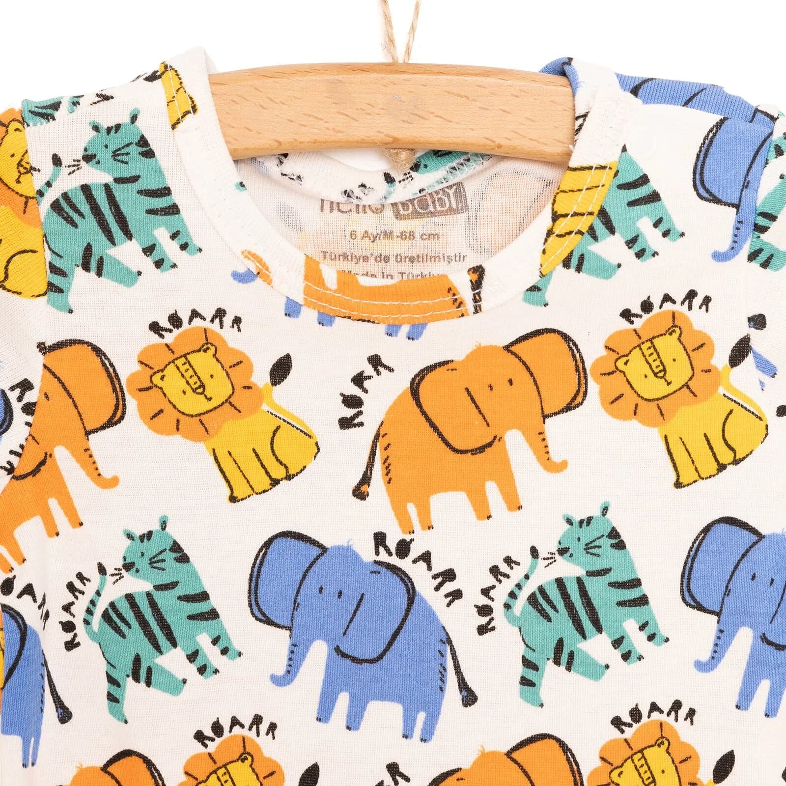 HelloBaby Baby Boy Short Sleeve Body - Light Grey - ebebek - Black Friday