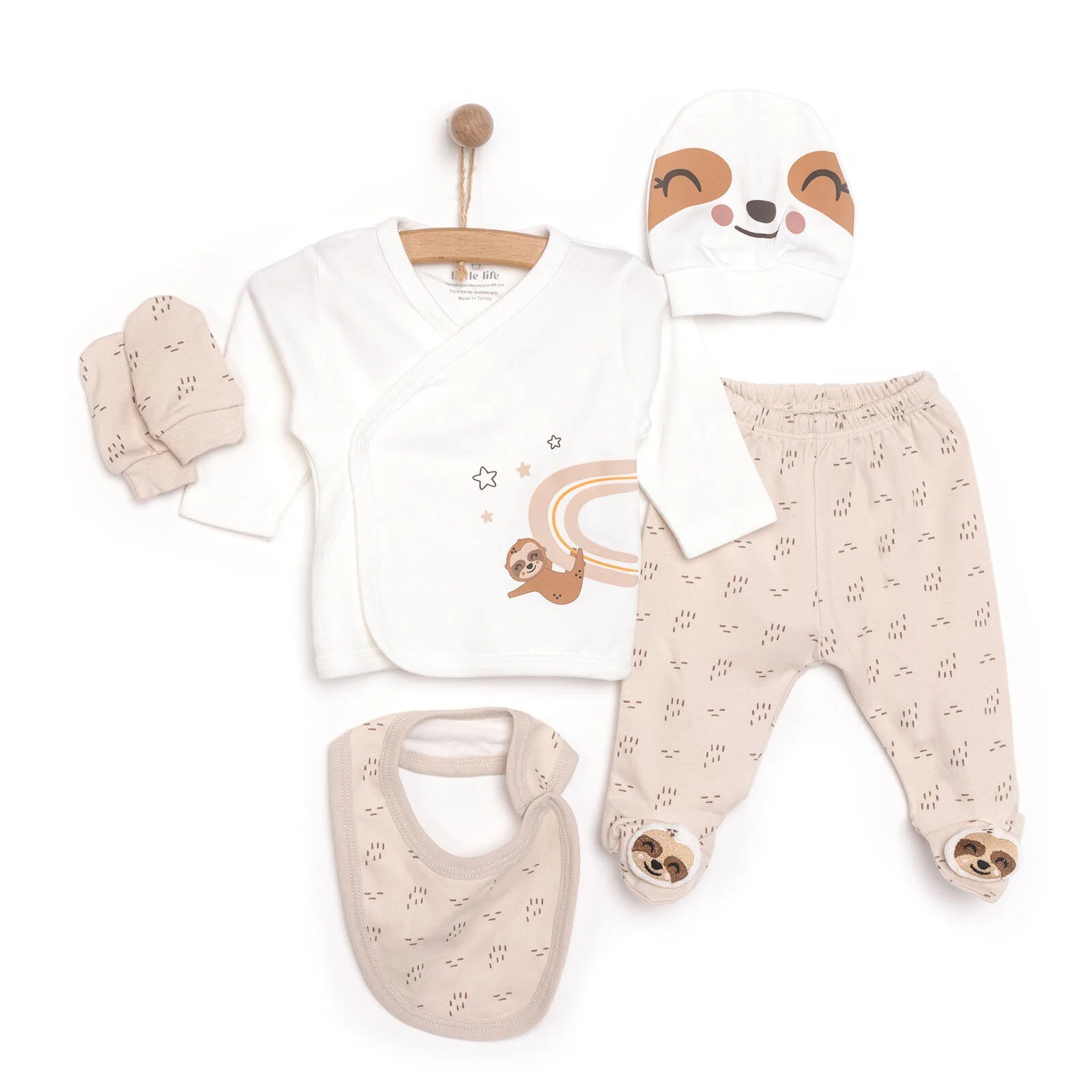 Little Life Boy 5 Piece Newborn Set - Light Brown - ebebek - Black Friday