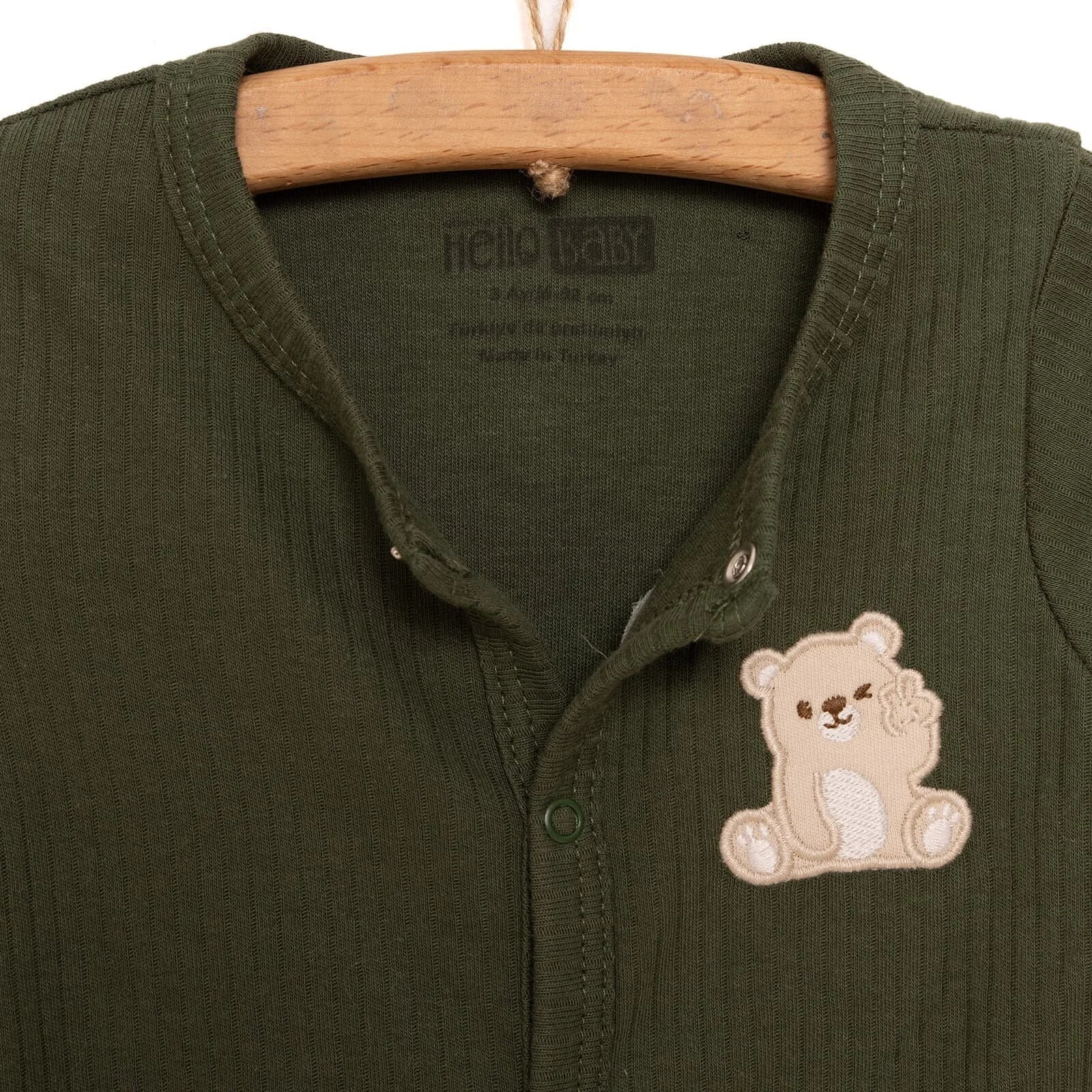 HelloBaby Newborn Boy Footed Jumpsuit - Dark Green - ebebek - Black Friday