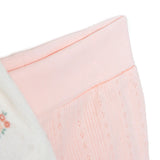 Bebetto Girls Cardigan & Footed Trousers Set Floral Print Snap Fastening Bloom Crew Neck Full Length - Pink Pink - ebebek