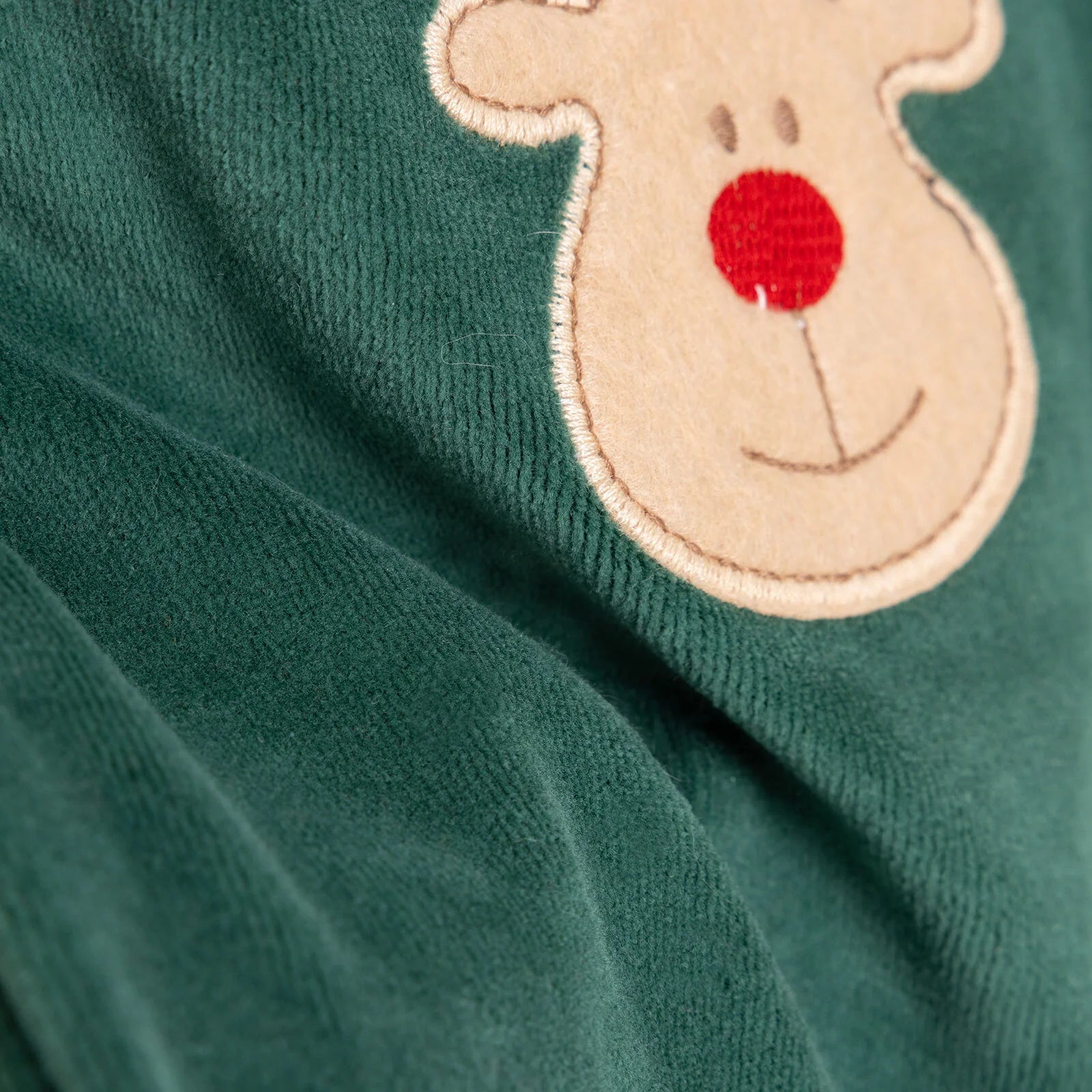 HelloBaby Newborn Unisex Embroidered Velvet Rompers - Green - ebebek - Black Friday