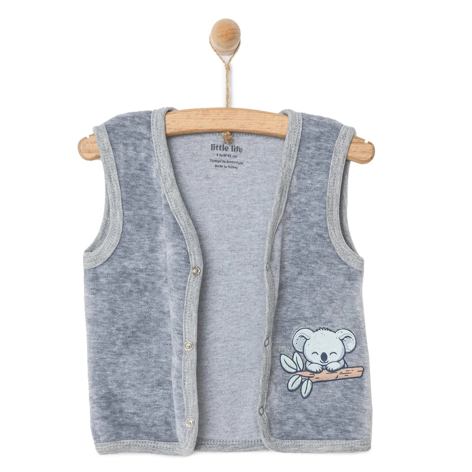 Little Life Newborn Boy Velvet Vest - Grey - ebebek - Black Friday