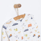 Tiffany Newborn Boy Footed Jumpsuit - Ecru - ebebek - Black Friday